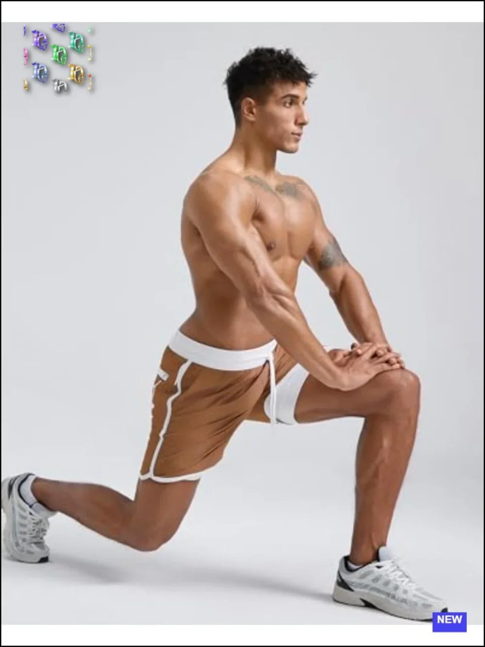 Men's 5 Inch Running Shorts with Built-in Liner, 4-Way Stretch Athletic Gym